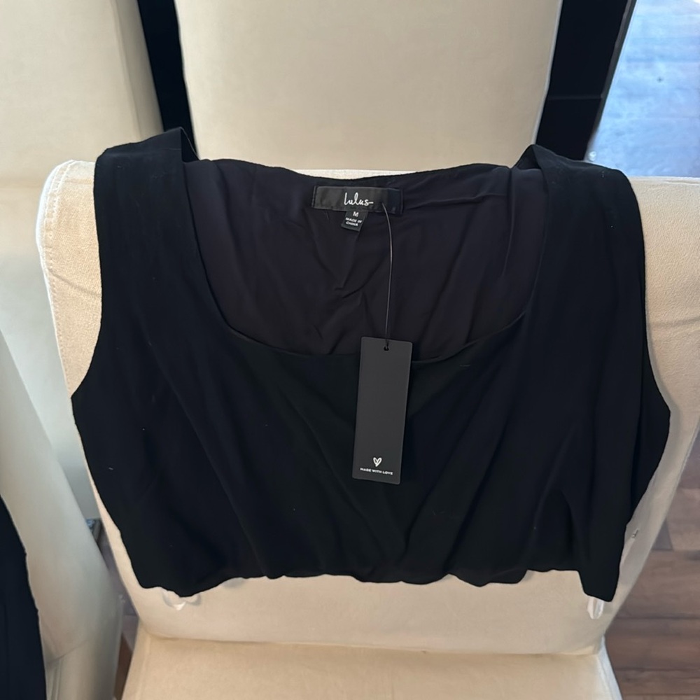 Lulus Black Shirt and Pant Set